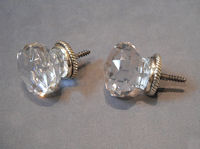 Pair of Cut Glass Cupboard Knobs