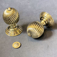 Pair of Diagonal Twist Brass Door Handles DH1212
