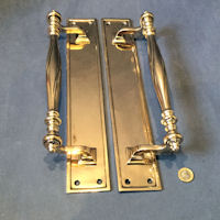 Pair of Brass Door Pulls, 2 pairs plus 1 single available DP567