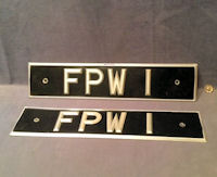 Pair of FPW I Motor Vehicle Number Plates M102