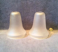 Pair of Frosted Glass Lamp Shades S89