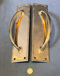 Pair of Gibbons Brass Door Pulls, 2 pairs available DP637
