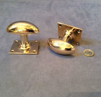 Pair of Gibbons Brass Door Handles, 2 pairs available DH584