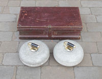Pair of Granite Curling Stones in Crate CS20