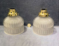 Pair of Holophane Glass Electric Lamp Shades S589