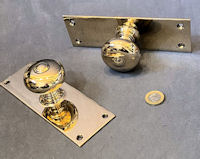 Pair of Kaye of Leeds Brass Door Handles DH1131