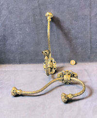 Pair of Large Brass Hat & Coat Hooks CH68