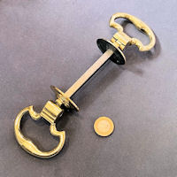 Pair of Larger Period Brass Door Handles, 3 pairs available DH1104