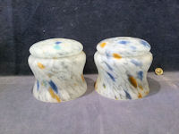 Pair of Marbled Glass Lamp Shades S320