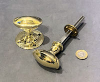 Pair of Oval Brass Door Handles DH021
