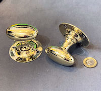 Pair of Oval Brass Door Handles DH1184