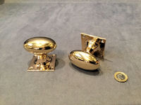 Pair of Oval Brass Door Handles DH832