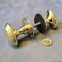 Pair of Oval Brass Door Handles DH847