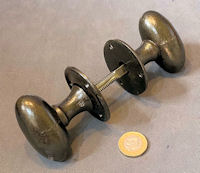 Pair of Oval Cast Iron Door Handles DH1105