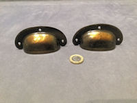 Pair of Oxidised Drawer Pulls, 3 pairs available CK521