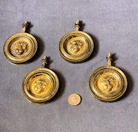 Pair of Period Brass Chest of Drawers Ring Handles, 2 pairs available CK368