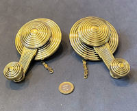 Pair of Ribbed Brass Interior Bell Pulls BP332