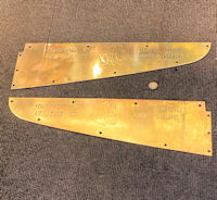 Pair of Sheet Brass A C Cars Tread Plates M148