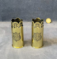 Pair of Small Brass Shell Cases SC308