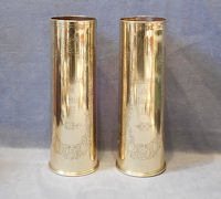 Pair of Trench Art Brass Shell Cases SC169