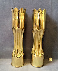 Pair of Trench Art Brass Shell Cases SC237