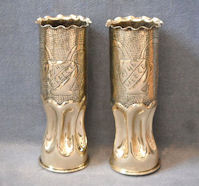 Pair of Trench Art Shell Cases SC149