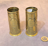 Pair of Trench Art Shellcases SC316