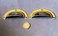 Pair of Unused Brass 'Cup' Drawer Pull Handles, 4 pairs available CK536