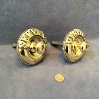 Pair of Visitors and Servants Exterior Brass Bell Pulls