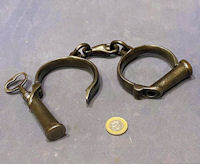 Pair of Wrought Iron Handcuffs HC26