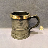 Pint Pewter and Brass Ale Measure M254