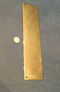 Plain Pink Brass Fingerplate, 14 available FP263