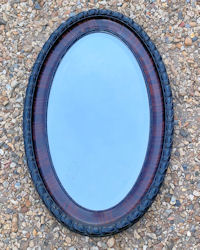 Plaster on Wooden Bevelled Wall Mirror M227