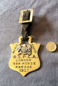 RSPCA Horse Brass 1933 HB177