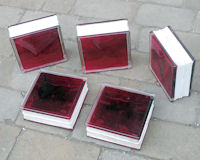 Red Glass Brick / Panels 9 available AT43 