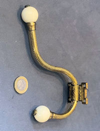 Run of Brass & Ceramic Coat Hooks, 5 matching available CH176