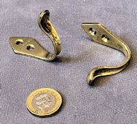 Run of Brass Coat Hooks, 2 available CH39