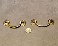 Run of Brass Drop Handles, 2 pairs matching available CK427