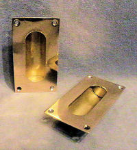 Run of Brass Flush Sliding Door Pulls, 7 pairs available DP247