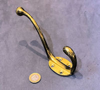 Run of Brass Hat & Coat Hooks, 6 matching available CH113