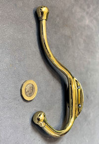 Run of Brass Hat & Coat Hooks, 5 matching available CH166