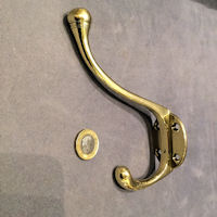 Run of Brass Hat and Coat Hooks, 9 available CH950