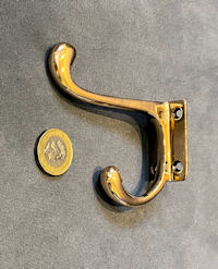 Run of Brass Hat & Coat Hooks, 3 available CH95