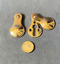Run of Brass Keyhole Covers, 8 available KC579
