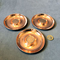 Set of 3 Copper Pin Trays Inset with Coins CC244
