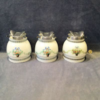 Set of 3 Decorated Glass Lamp Shades S472