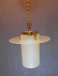 Set of 3 Frosted Glass Electric Light Fittings