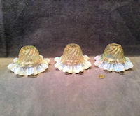 Set of 3 Opaline Tinted Glass Lamp Shades S136
