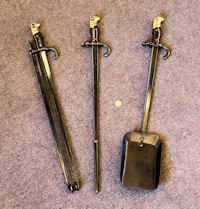 3 Piece Set of Bayonet Fire Irons F295