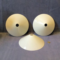 Set of 3 White Glass Coolie Shades S521